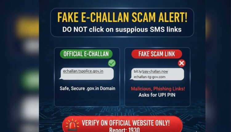Hyderabad police alert public on fake e-challan scam