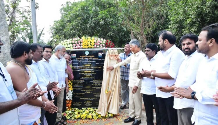 Chandrababu Naidu launches Naravaripalle development works