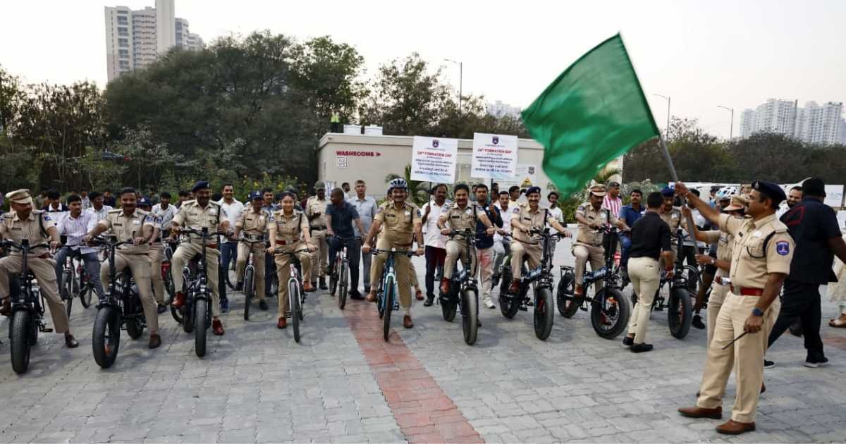 Cyberabad Police 24th Formation Day celebrated with cycling