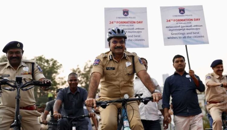 Cyberabad Police 24th Formation Day celebrated with cycling