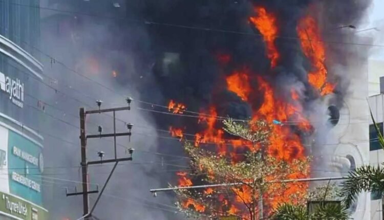 Jubilee Hills showroom fire on Road No. 36