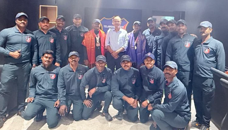 Telangana Fire Services medals at All India sports meet