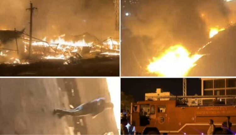 Fire Accident in Bachupally destroys 18 shops