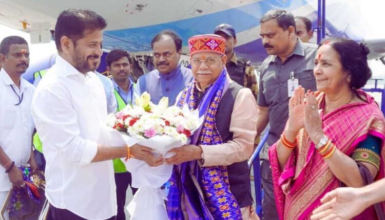 Telangana Governor Siva Pratap Shukla arrives in Hyderabad