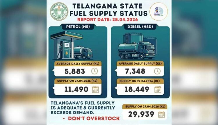 Fuel supply Telangana exceeds demand: official