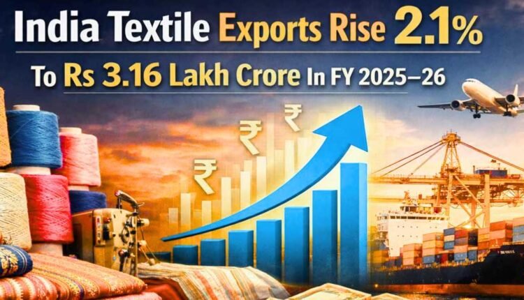 India textile exports rise 2.1% in FY26