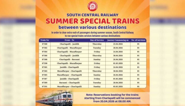 Summer special trains boost by Indian Railways