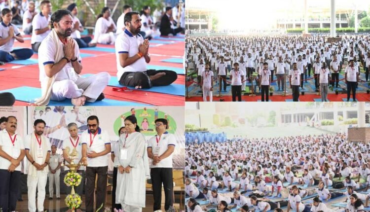 Bhujangasana record set at Yoga Mahotsav in Hyderabad