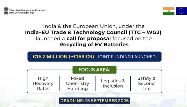 EV battery recycling initiative by India and EU