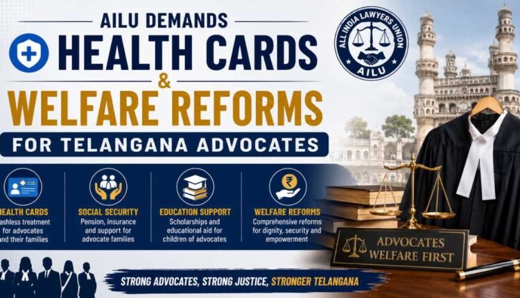 Advocate health cards demand raised at Hyderabad protest
