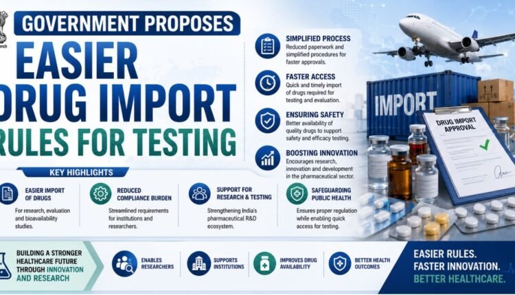 Drug import rules eased for testing imports