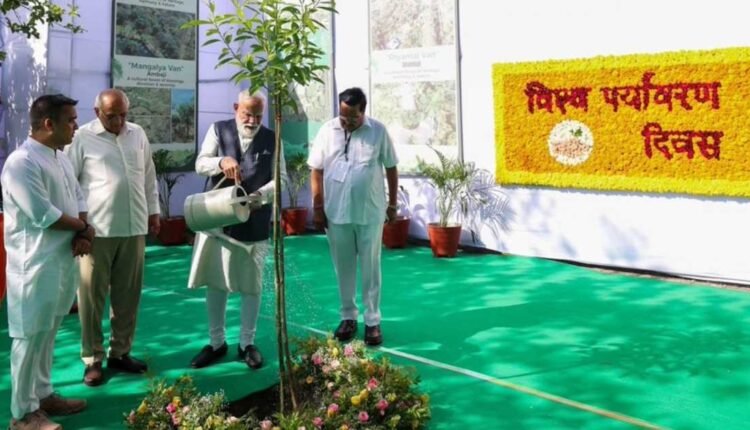Ek Ped campaign: PM Modi plants tree in Surat