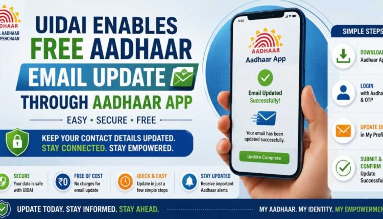 Aadhaar email update now free through app