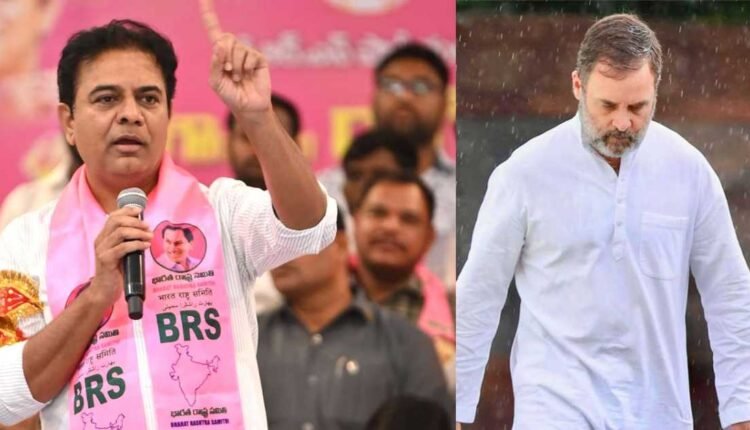 KTR Rahul Gandhi clash over Telangana job promises