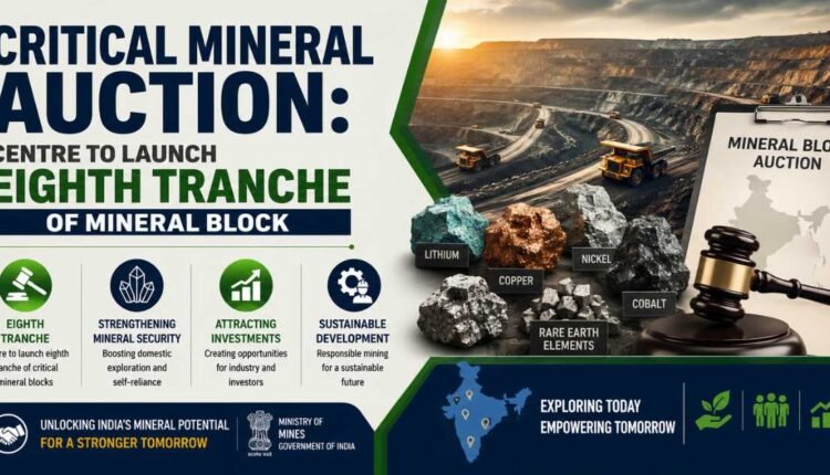Critical mineral auction: Eighth tranche launches