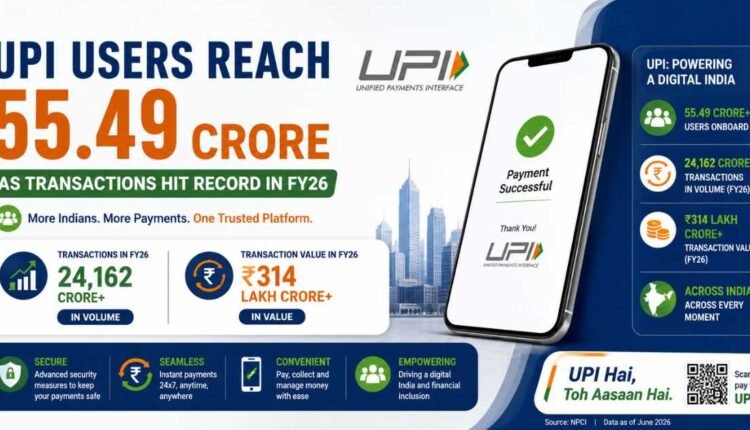 UPI users cross 55 crore in June 2026