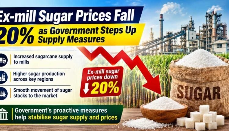 Sugar prices decline as ex-mill rates fall 20%