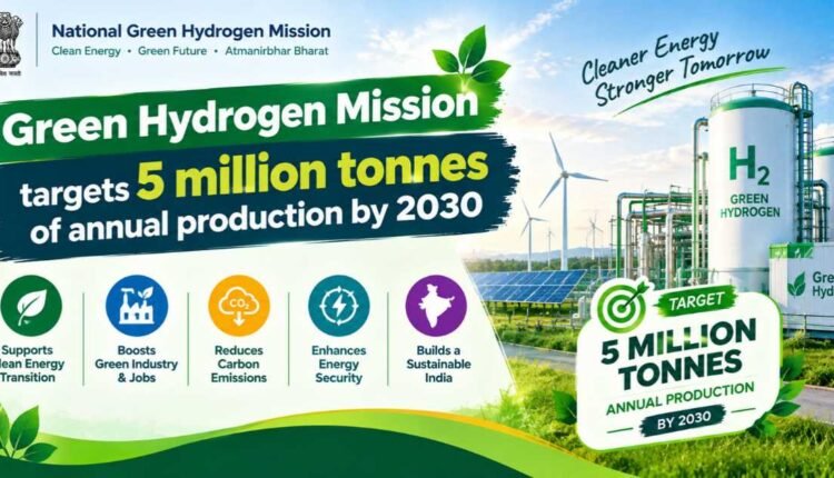 Green hydrogen mission targets 5 MMT by 2030